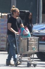 ZOE SALDANA and Marco Perego Shoppig at Whole Foods in Los Angeles 05/02/2015