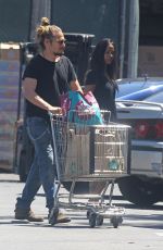 ZOE SALDANA and Marco Perego Shoppig at Whole Foods in Los Angeles 05/02/2015