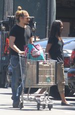 ZOE SALDANA and Marco Perego Shoppig at Whole Foods in Los Angeles 05/02/2015