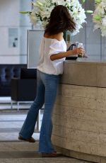 ALESSANDRA AMBROSIO at a Gas Station and Bank in Century City 06/12/2015