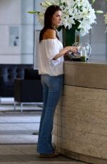 ALESSANDRA AMBROSIO at a Gas Station and Bank in Century City 06/12/2015