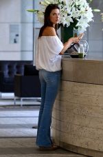 ALESSANDRA AMBROSIO at a Gas Station and Bank in Century City 06/12/2015