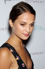 ALICIA VIKANDER at Testament of Youth Premiere in New York