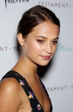ALICIA VIKANDER at Testament of Youth Premiere in New York