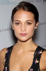 ALICIA VIKANDER at Testament of Youth Premiere in New York
