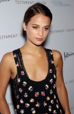 ALICIA VIKANDER at Testament of Youth Premiere in New York