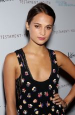 ALICIA VIKANDER at Testament of Youth Premiere in New York
