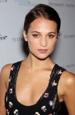 ALICIA VIKANDER at Testament of Youth Premiere in New York