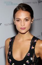 ALICIA VIKANDER at Testament of Youth Premiere in New York