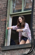 ALISON BRIE on the Set of How To Be Single in Manhattan 06/16/2015