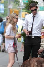 AMANDA SEYFRIED and Finn Out and About in New York 06/15/2015