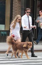 AMANDA SEYFRIED and Finn Out and About in New York 06/15/2015