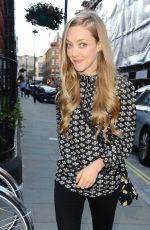 AMANDA SEYFRIED Arrives at Chiltern Firehouse in London 06/11/2015