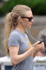 AMANDA SEYFRIED in Leggings Out and About in New York 06/25/2015