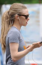 AMANDA SEYFRIED in Leggings Out and About in New York 06/25/2015