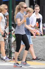 AMANDA SEYFRIED in Leggings Out and About in New York 06/25/2015