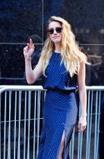 AMBER HEARD Arrives at Good Morning America in New York 06/22/2015