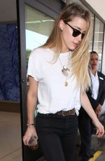 AMBER HEARD at Los Angeles International Airport 06/24/2015