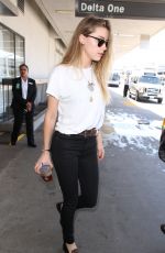 AMBER HEARD at Los Angeles International Airport 06/24/2015