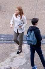 AMY ADAMS on the Set of Story of Your Life in Montreal 06/09/2015