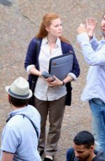 AMY ADAMS on the Set of Story of Your Life in Montreal 06/09/2015