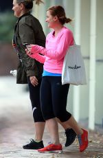 AMY POEHLER Leavs Yoga Class in Sydney 06/14/2015