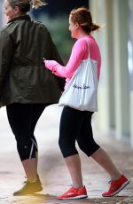 AMY POEHLER Leavs Yoga Class in Sydney 06/14/2015