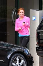 AMY POEHLER Leavs Yoga Class in Sydney 06/14/2015