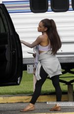 ARIANA GRANDE on the Set of Scream Queens 06/22/2015