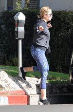 ASHLEY BENSON in Tights Out and About in Los Angeles 06/17/2015