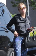 ASHLEY BENSON in Tights Out and About in Los Angeles 06/17/2015