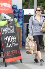 ASHLEY GREENE in Leggings Shopping at Bristol Farms in Beverly Hills 06/03/2015