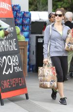 ASHLEY GREENE in Leggings Shopping at Bristol Farms in Beverly Hills 06/03/2015