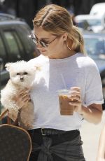 ASHLEY TISDALE With Her Dog Out in Soho 06/13/2015