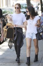 ASHLEY TISDALE With Her Dog Out in Soho 06/13/2015