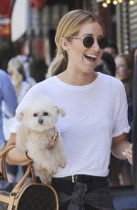 ASHLEY TISDALE With Her Dog Out in Soho 06/13/2015
