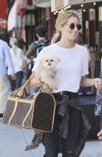 ASHLEY TISDALE With Her Dog Out in Soho 06/13/2015
