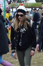 CARA DELEVINGNE at 2015 Glastonbury Festival in Somerset