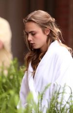 CARA DELEVINGNE on the Set of Suicide Squad in Toronto 05/30/2015