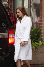 CARA DELEVINGNE on the Set of Suicide Squad in Toronto 05/30/2015