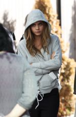 CARA DELEVINGNE on the Set of Suicide Squad in Toronto 06/02/2015
