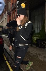CARA DELEVINGNE Out in London 06/20/2015
