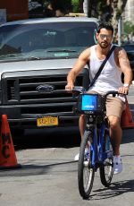 CARA SANTANA Riding a Bike in New York 06/13/2015