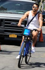 CARA SANTANA Riding a Bike in New York 06/13/2015