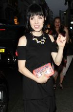 CARLY RAE JEPSEN at Fendi Anniversary Party in London