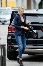 CHARLIZE THERON Arrives at Bouchon in Beverly Hills 06/04/2015