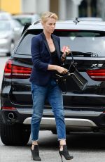 CHARLIZE THERON Arrives at Bouchon in Beverly Hills 06/04/2015