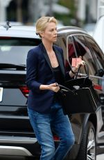 CHARLIZE THERON Arrives at Bouchon in Beverly Hills 06/04/2015