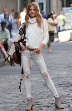 CONSTANCE JABLONSKI on the Set of Photoshoot in Soho 06/10/2015