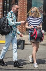 DAKOTA FANNING in Jeans Shorts Out in New York 06/17/2015
